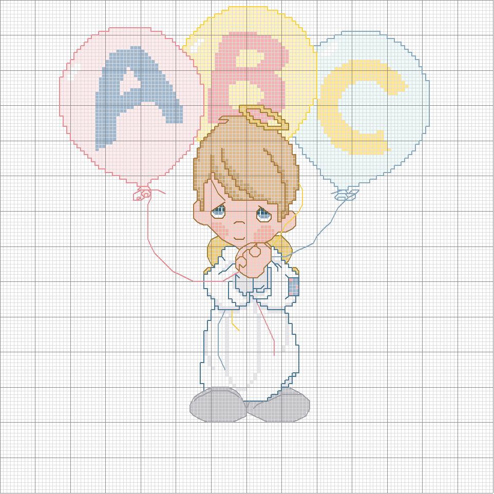 Schema punto croce Bimbi (8)